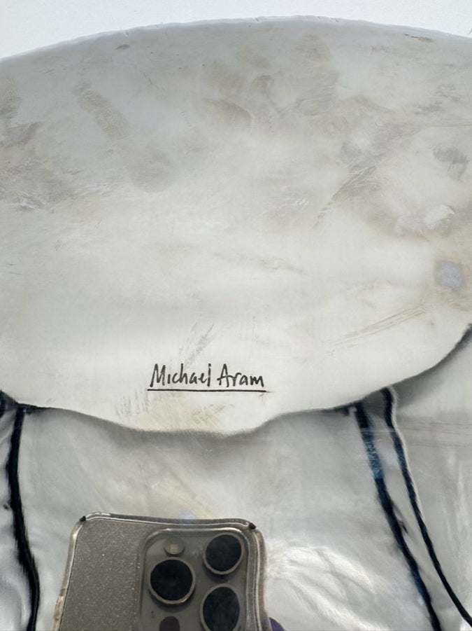 MICHAEL ARAM Silver & Pink Coral Oval Platter