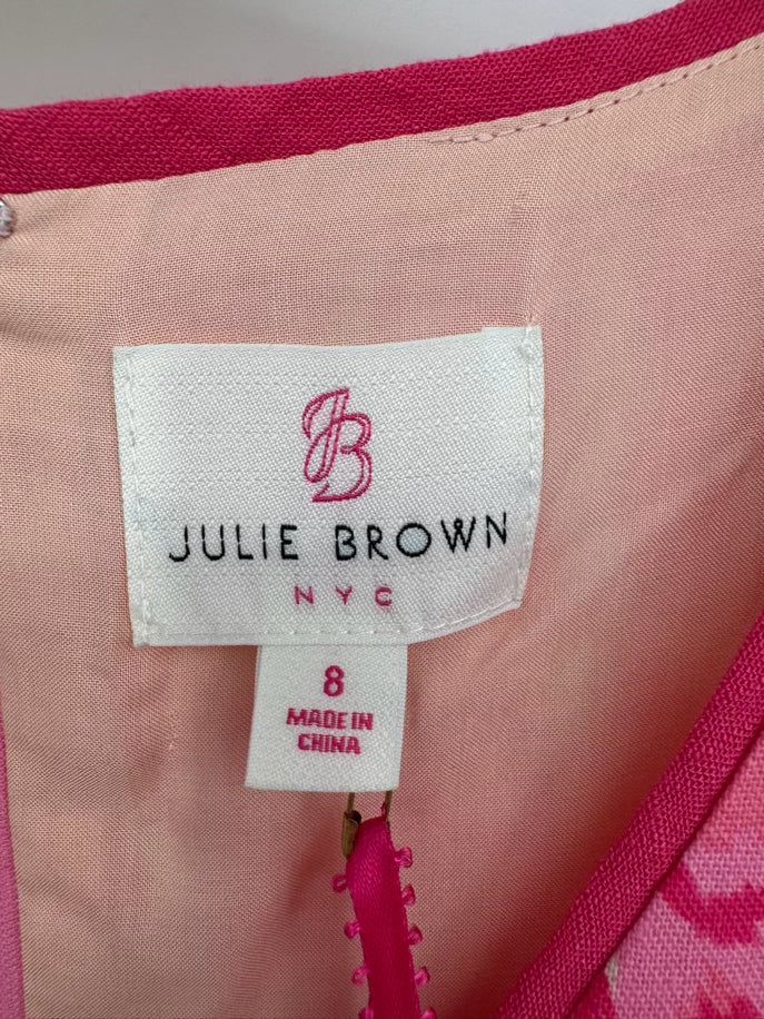 JULIE BROWN Size 8 Pink Leopard Print Shila Dress NWT