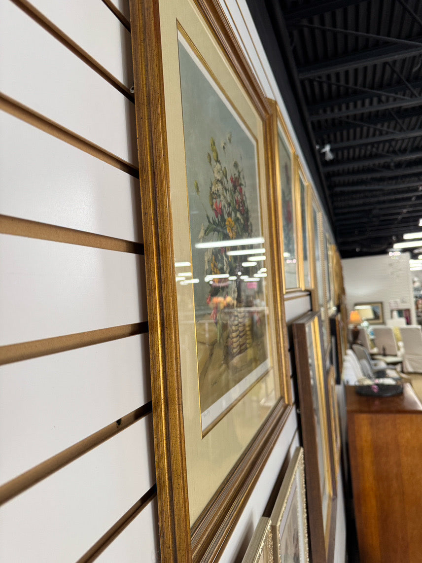 DELLA ROBERTS "One Day" Signed Print in Brushed Gold Frame