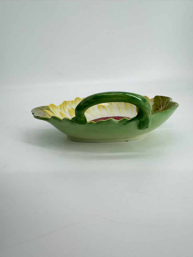 CHELSEA HOUSE Green, Yellow & Pink Porcelain Flower Bowl