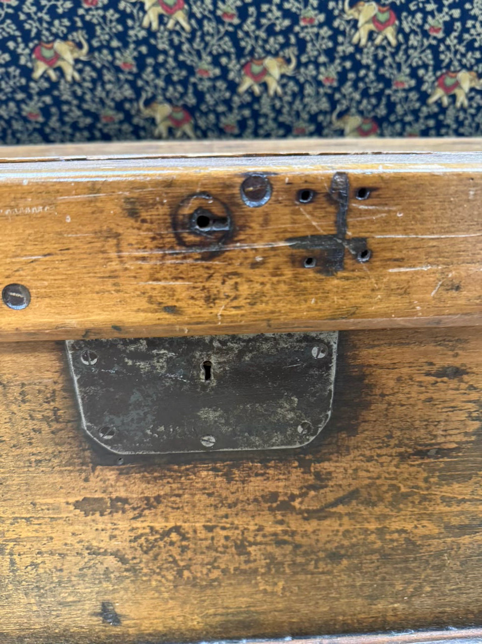 ANTIQUE Pine Tool Trunk w/ Handles