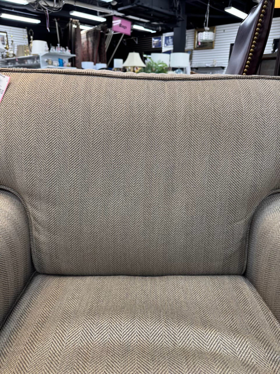 Gray Herringbone Chair