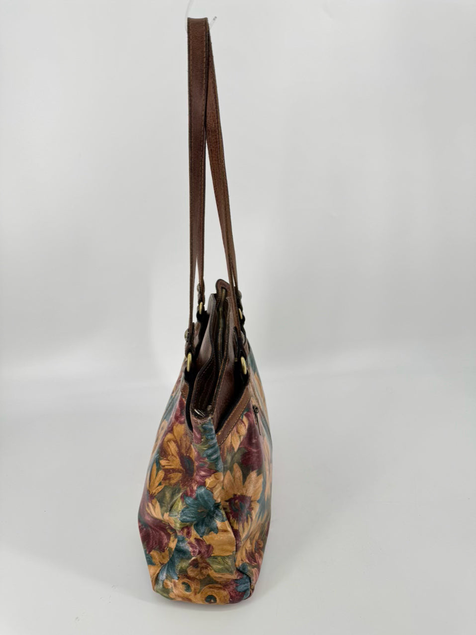 PATRICIA NASH Green & Red Floral Purse