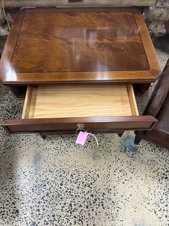BAKER Wood Occasional Table W/ Drawer