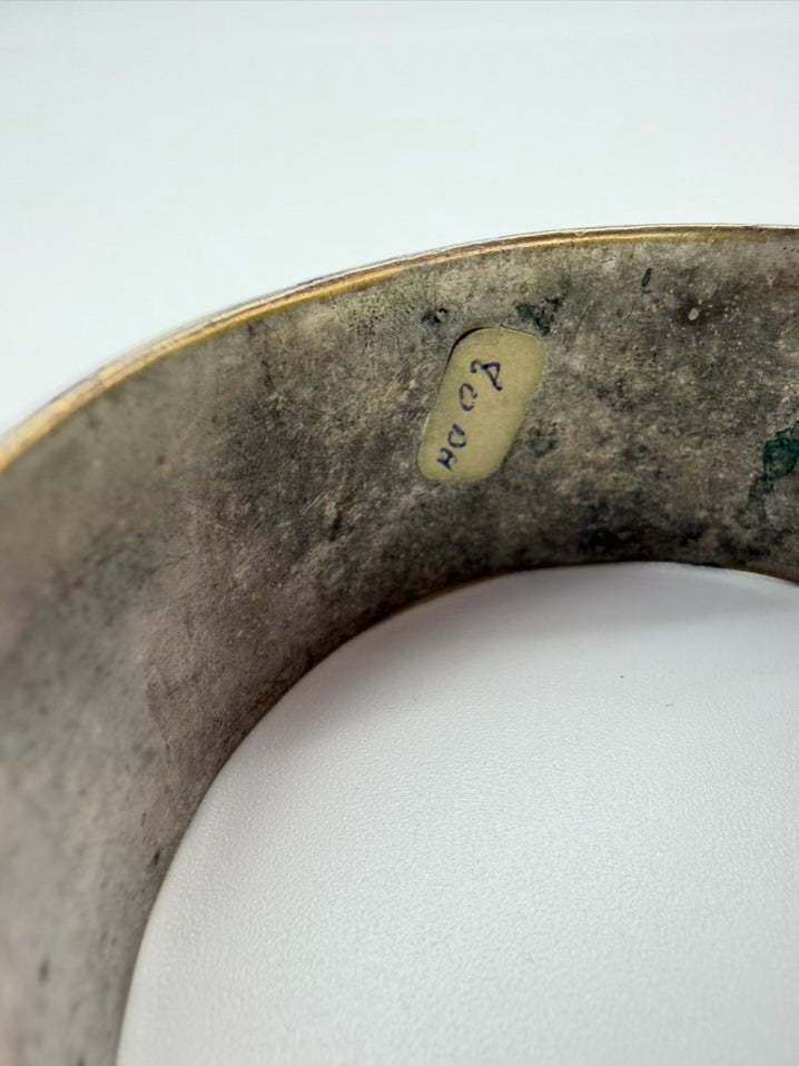 VINTAGE Butterscotch Metal Ornate Bangle