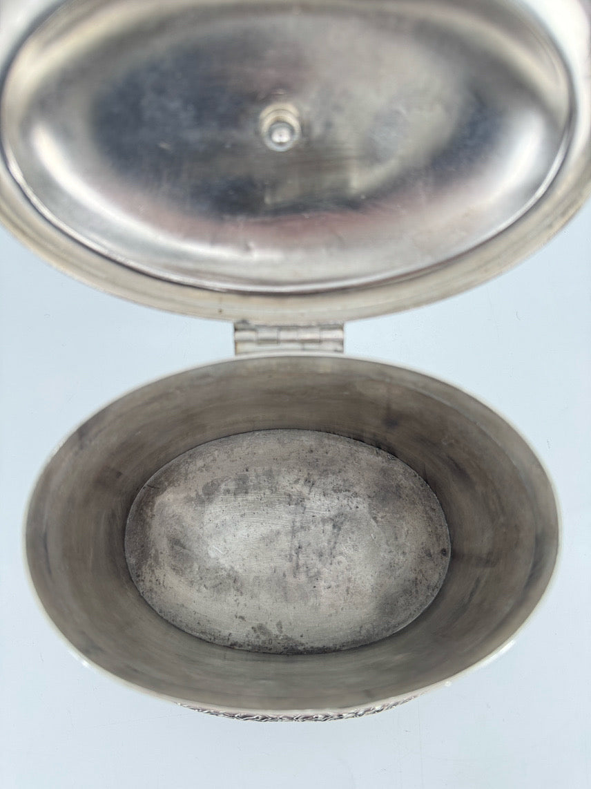 VINTAGE Silver Plate Biscuit Box