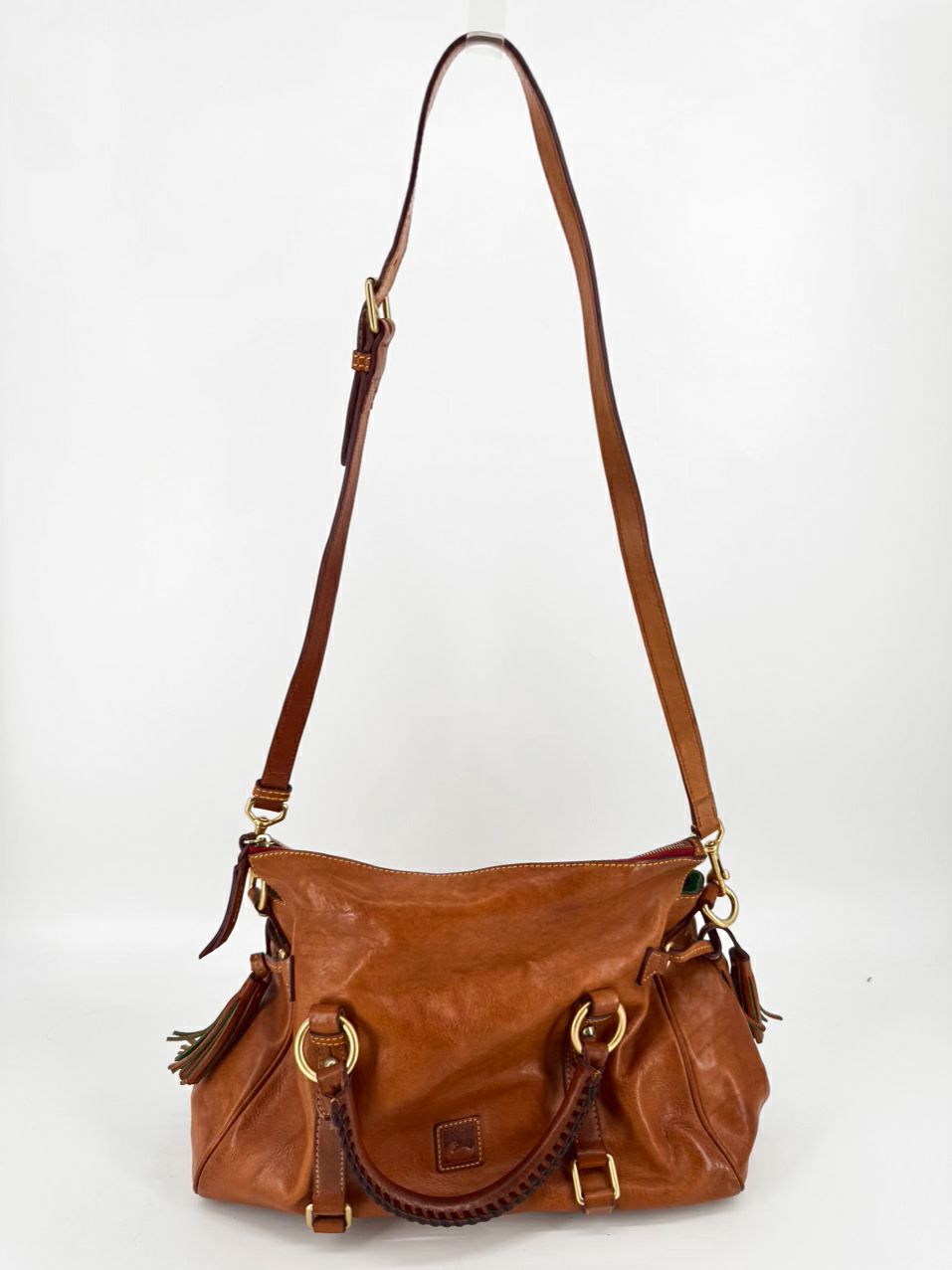 DOONEY & BOURKE Cognac Leather Crossbody Purse