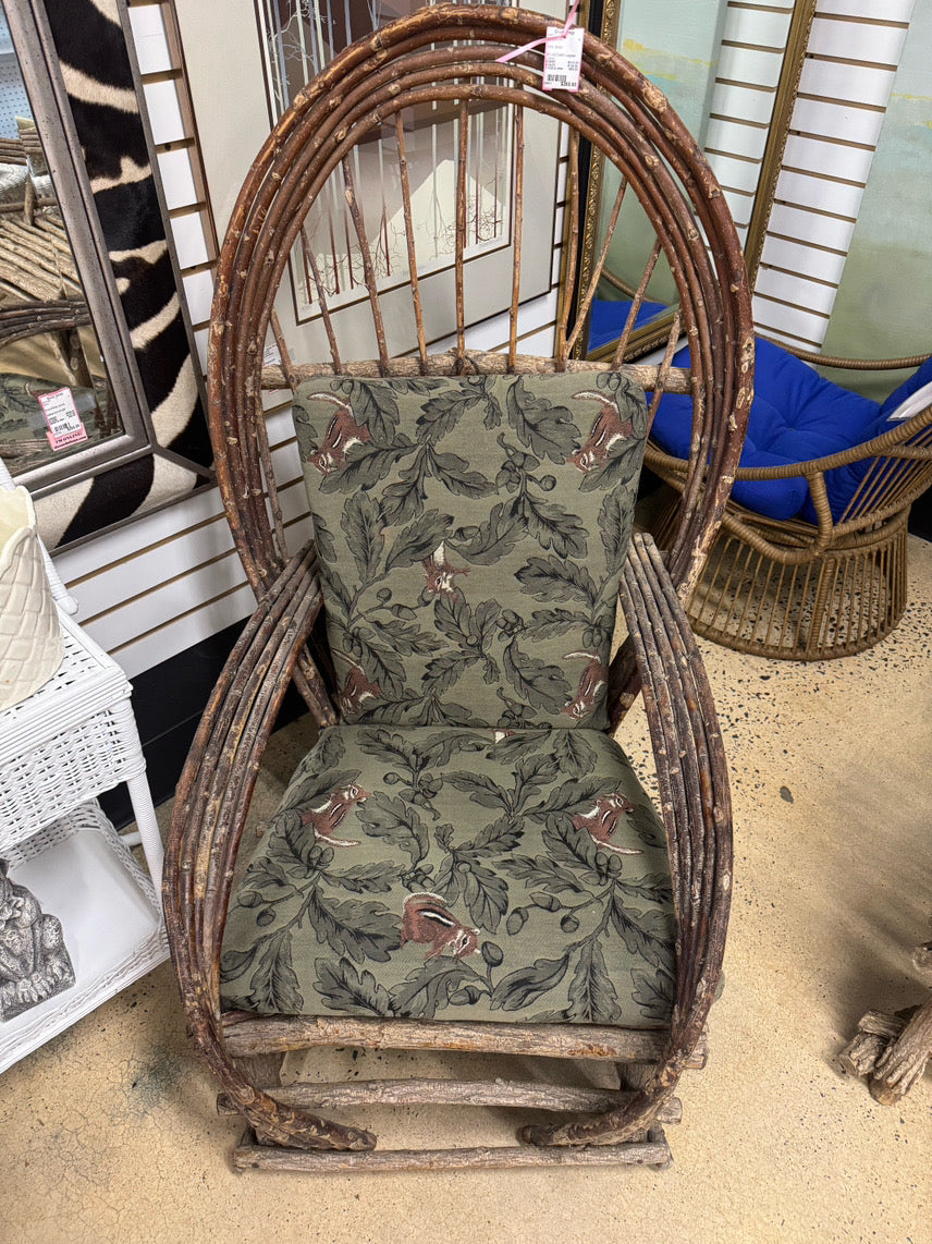 Twig Chair w/ Chipmunk Cushions