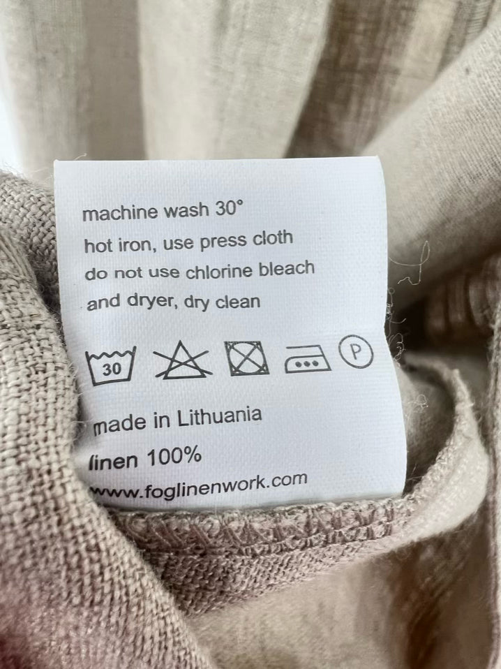 FOG LINEN WORK Size OSFM Taupe Linen Vest