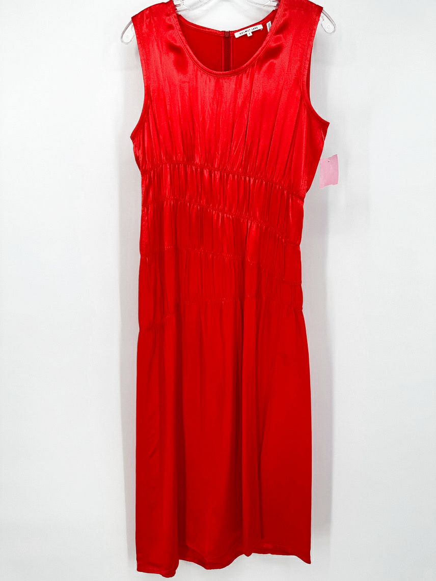 HELMUT LANG Size 8 Fire Sleeveless Dress