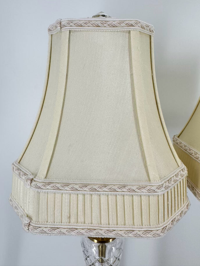 BOMBAY Brass & Glass Pair of Buffet Lamps