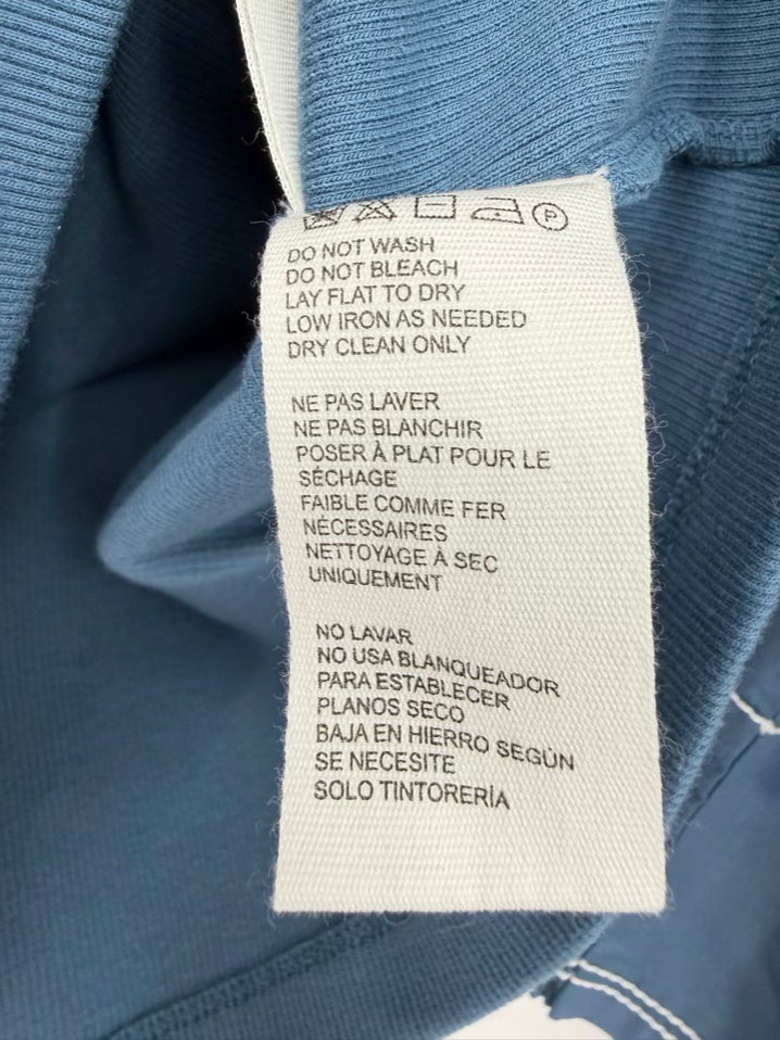 CLEOBELLA Wmn's Size M Blue Square Neck Long Sleeve Top NWT