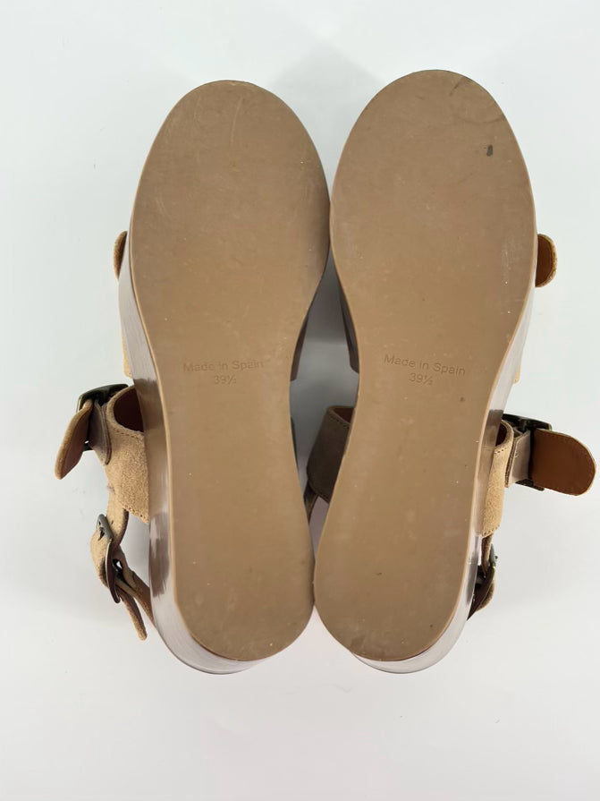 Caron Callahan Size WMNS 39.5 Camel Suede Wedge