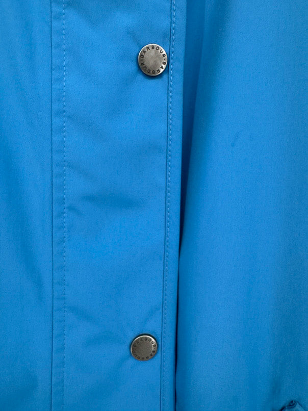 BARBOUR Size 12 Blue Rain Jacket