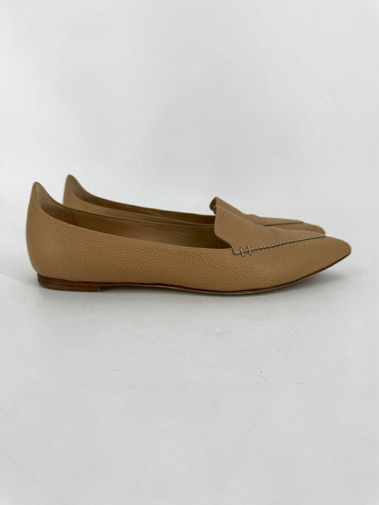 M. GEMI Size 38 Natural Leather Flats