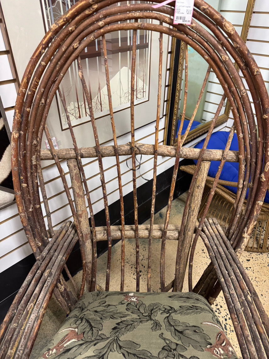 Twig Chair w/ Chipmunk Cushions