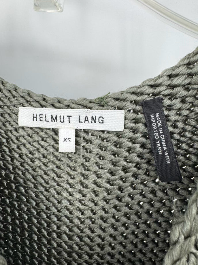 HELMUT LANG Size XS Olive Knit Silk Sleeveless Top