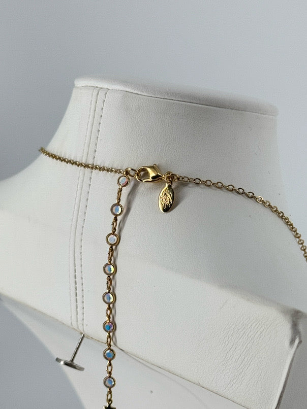 KIRKS FOLLY Gold Tone Bubble Fairy Pendant Necklace