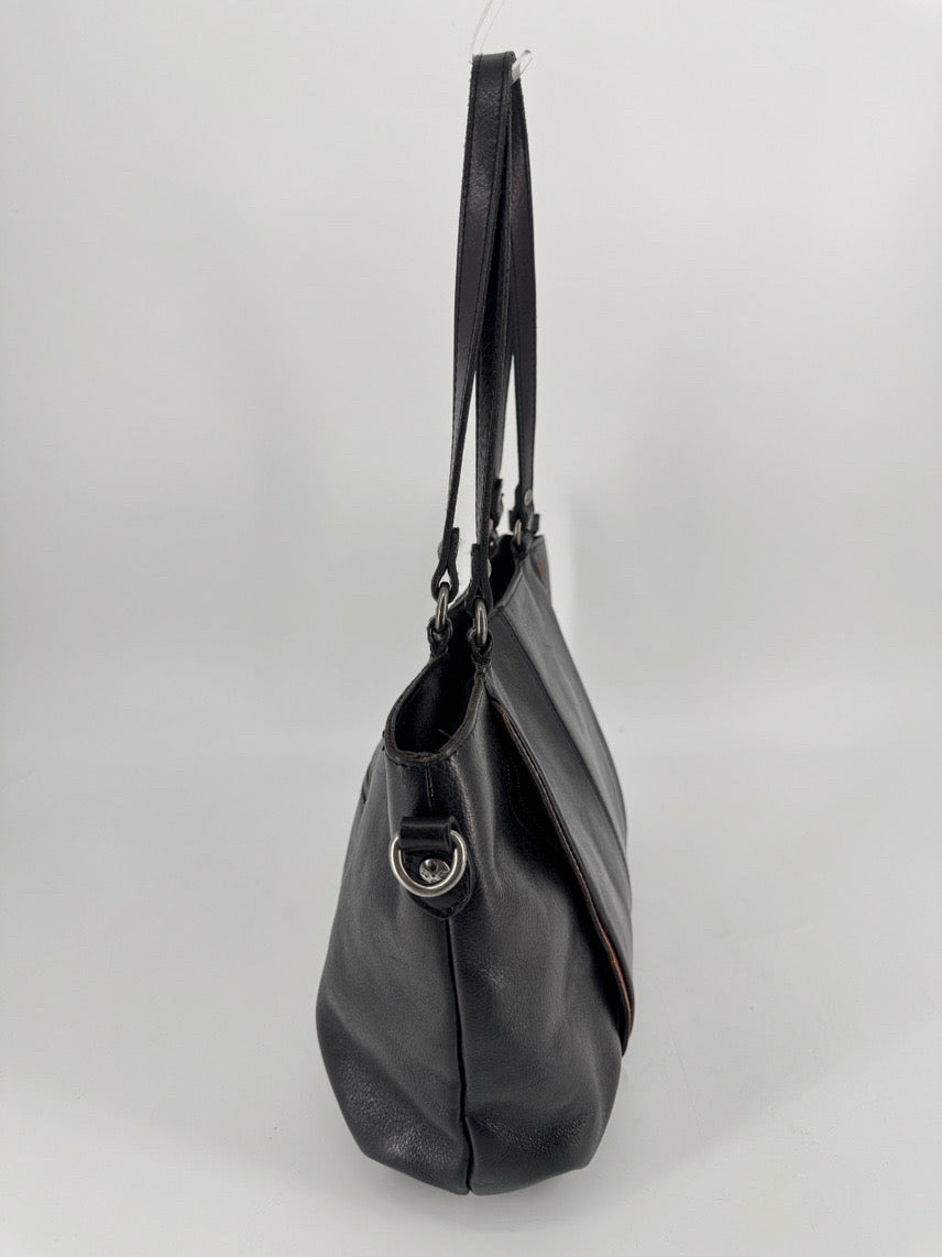 PATRICIA NASH Black & Brown Leather Purse