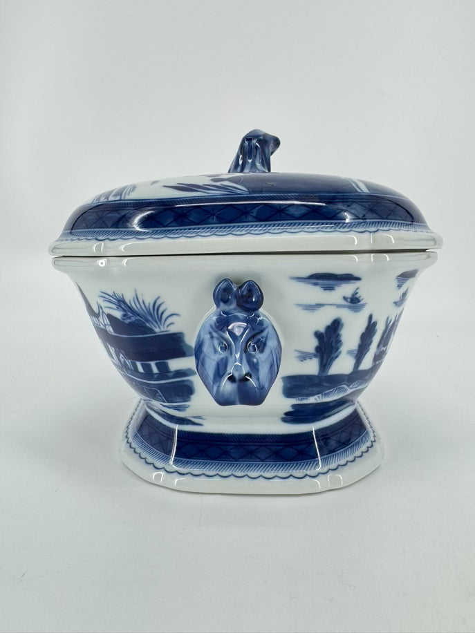 MOTTAHEDEH Blue & White Porcelain Tureen