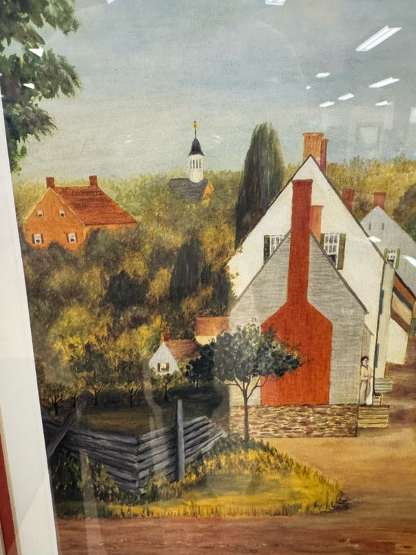 PB GRAY Old Salem Framed Print