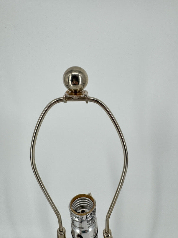 Glass & Metal Oval Lamp