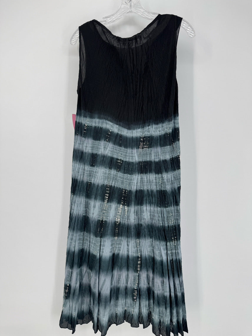 VIVIANA UCHITEL Size M Midnight Print Sleeveless Dress w/ Slip