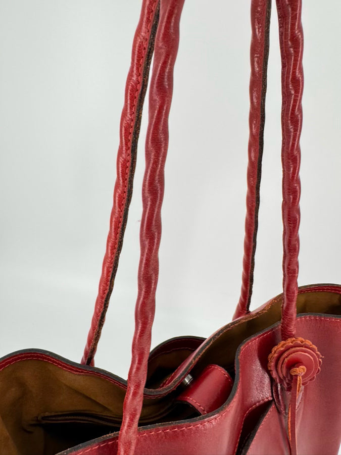 PATRICIA NASH Burgundy Leather Purse