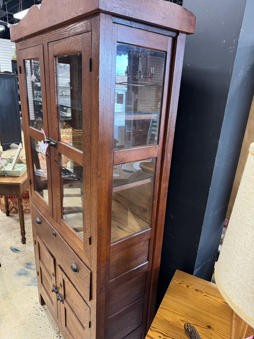 ANTIQUE Oak Pie Safe