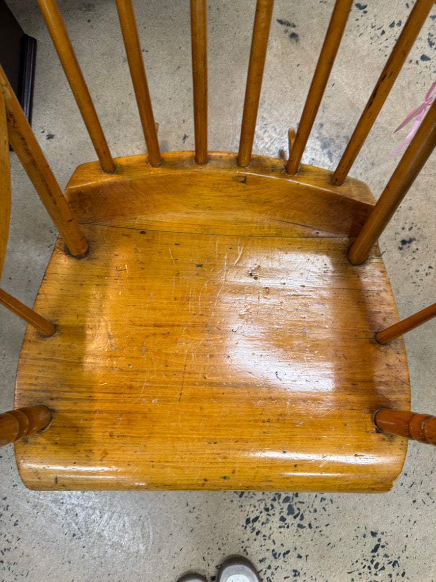ANTIQUE Blonde Wood Rocking Chair