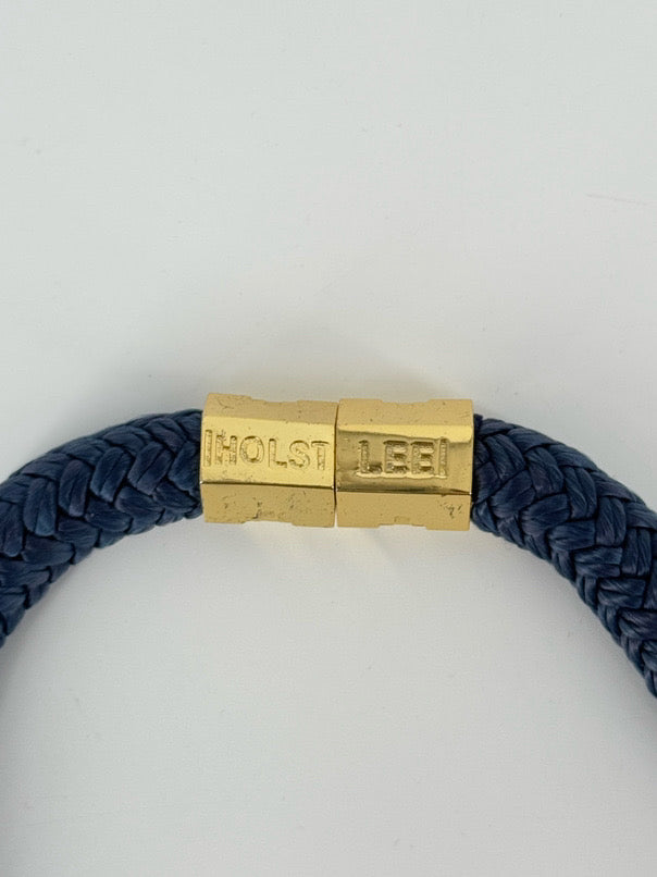 HOLST & LEE Blue & Gold Paracord Necklace w/ Magnet Clasp