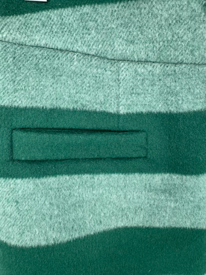 KATE SPADE Size 4 Green Stripe Wool Julie Skirt NWT