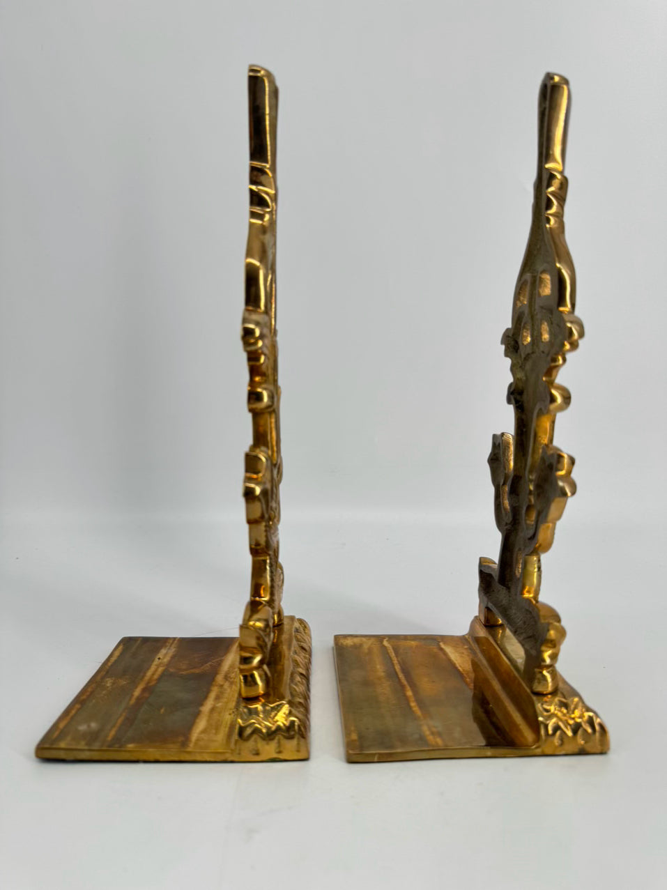 MOTTAHEDEH Brass Art Deco Koi Fish Pair of Bookends