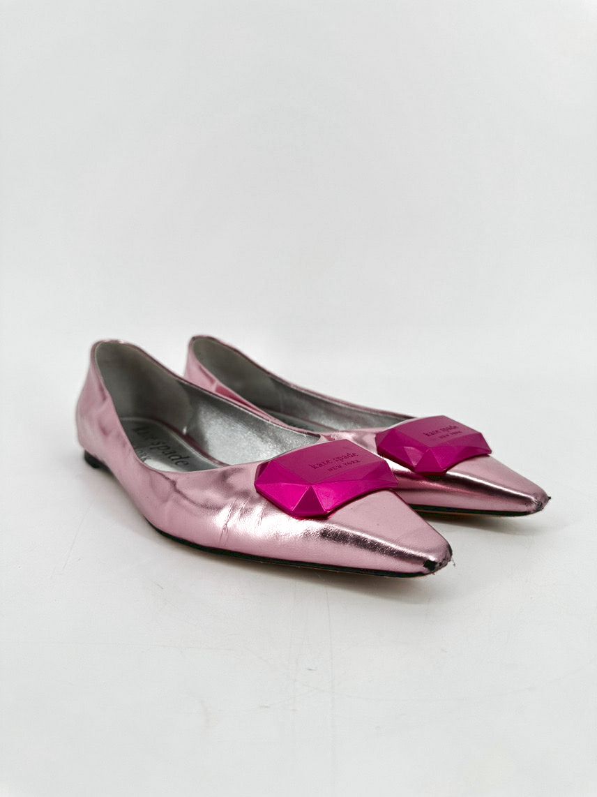 KATE SPADE Size WMNS 8.5 Pink Leather Flats