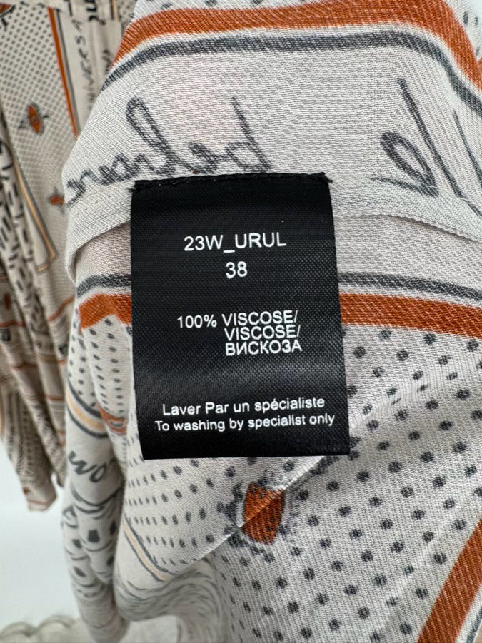 MES DEMOISELLES Size 38 Tan Print Maxi-Dress NWT
