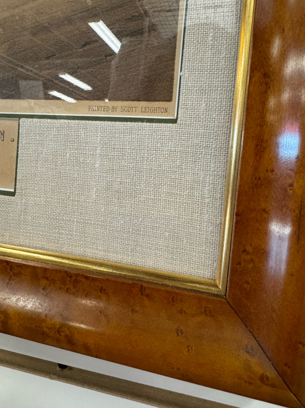 CURRIER & IVES "The Celebrated Trotting Horse Hopeful by Godfrey's Patchen" Lithograph in Wood Frame