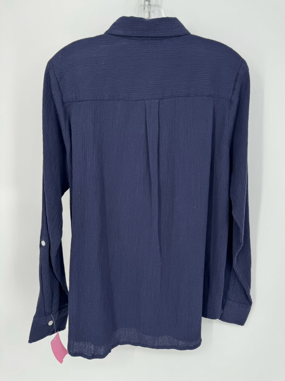 MADISON MATHEWS Size L Midnight Button Down Blouse NWT