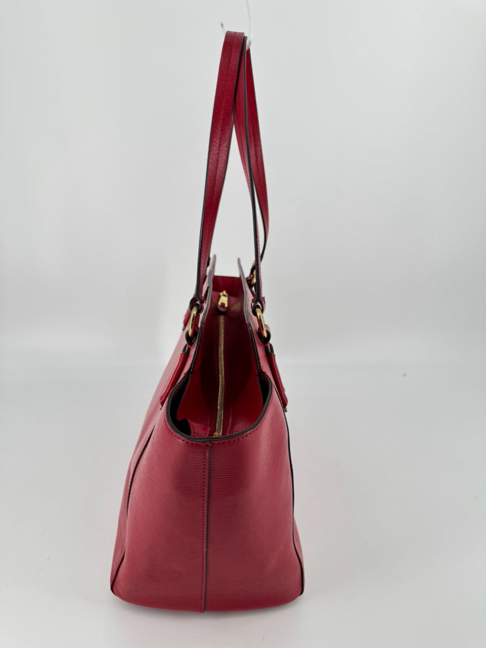 LAUREN RALPH LAUREN Cherry Red Leather Purse