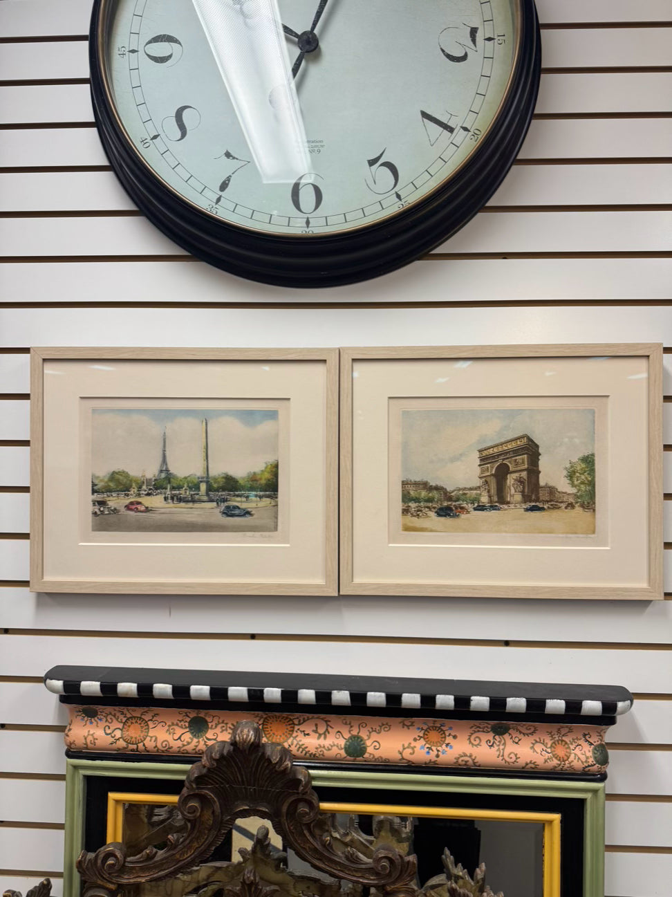 CHARLES BLONDIN Paris Scene Pair of Framed Art