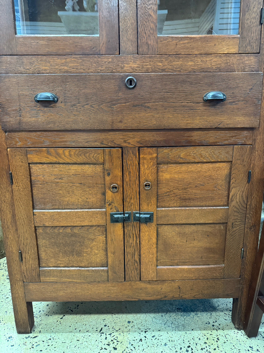 ANTIQUE Oak Pie Safe