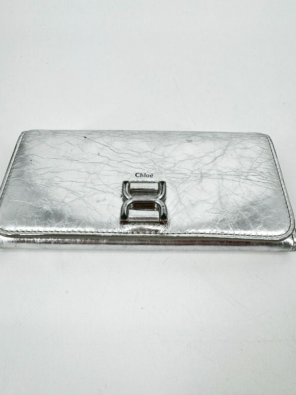 CHLOE Silver Leather Wallet