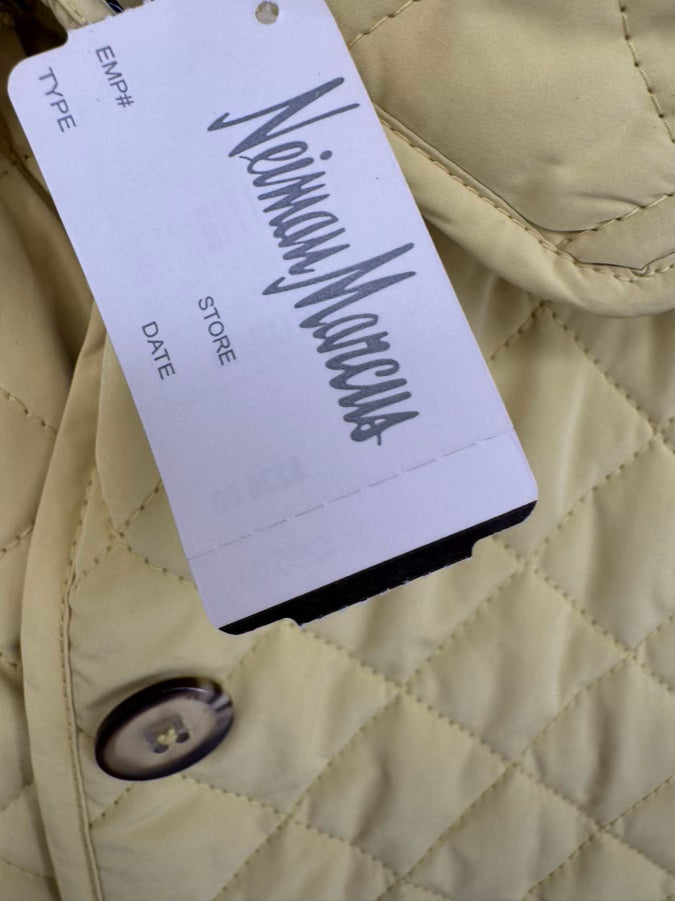 JANE POST Size M Canary Quilted Floral Jacket