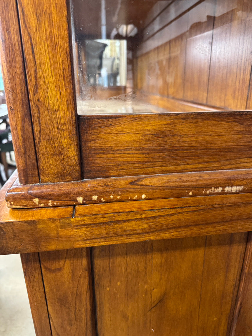 Wood 2-Piece Mirrored China Cabinet