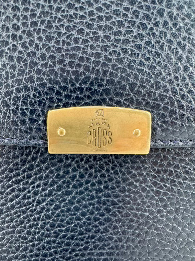MARK CROSS Navy Leather Purse