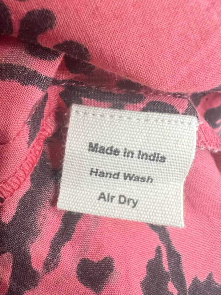 SZ BLOCKPRINTS Size M Berry Print Floral Blouse NWT