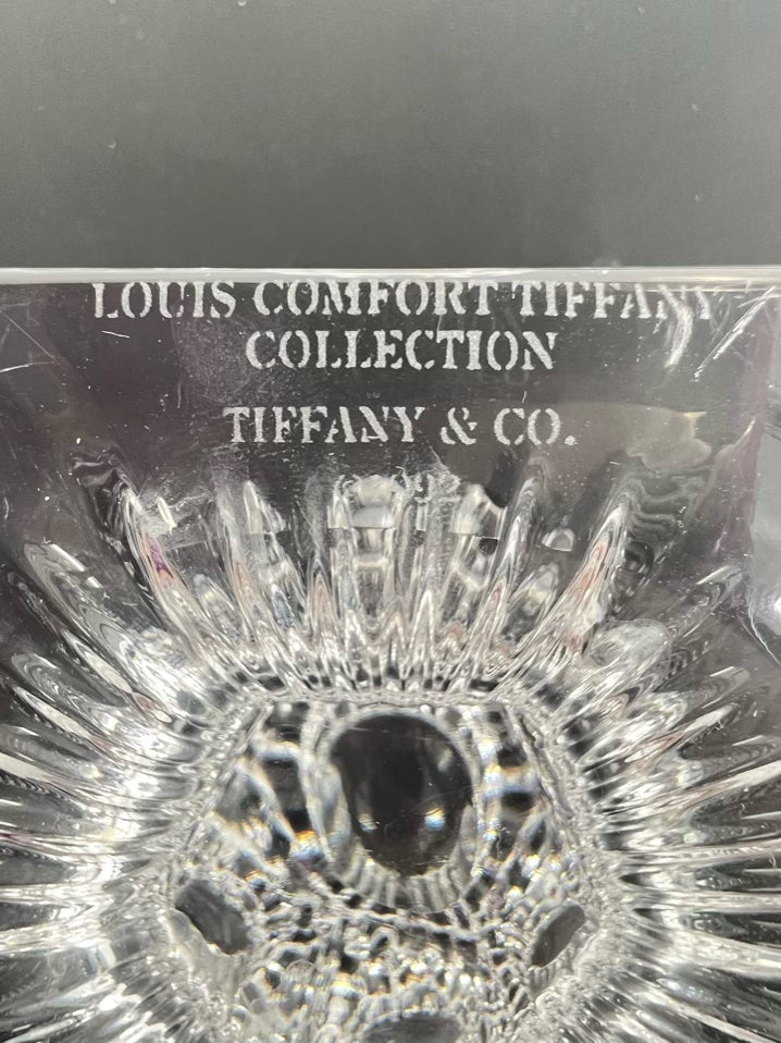 TIFFANY & CO. Clear Crystal Louis Comfort Collection Pair of Candle Sticks