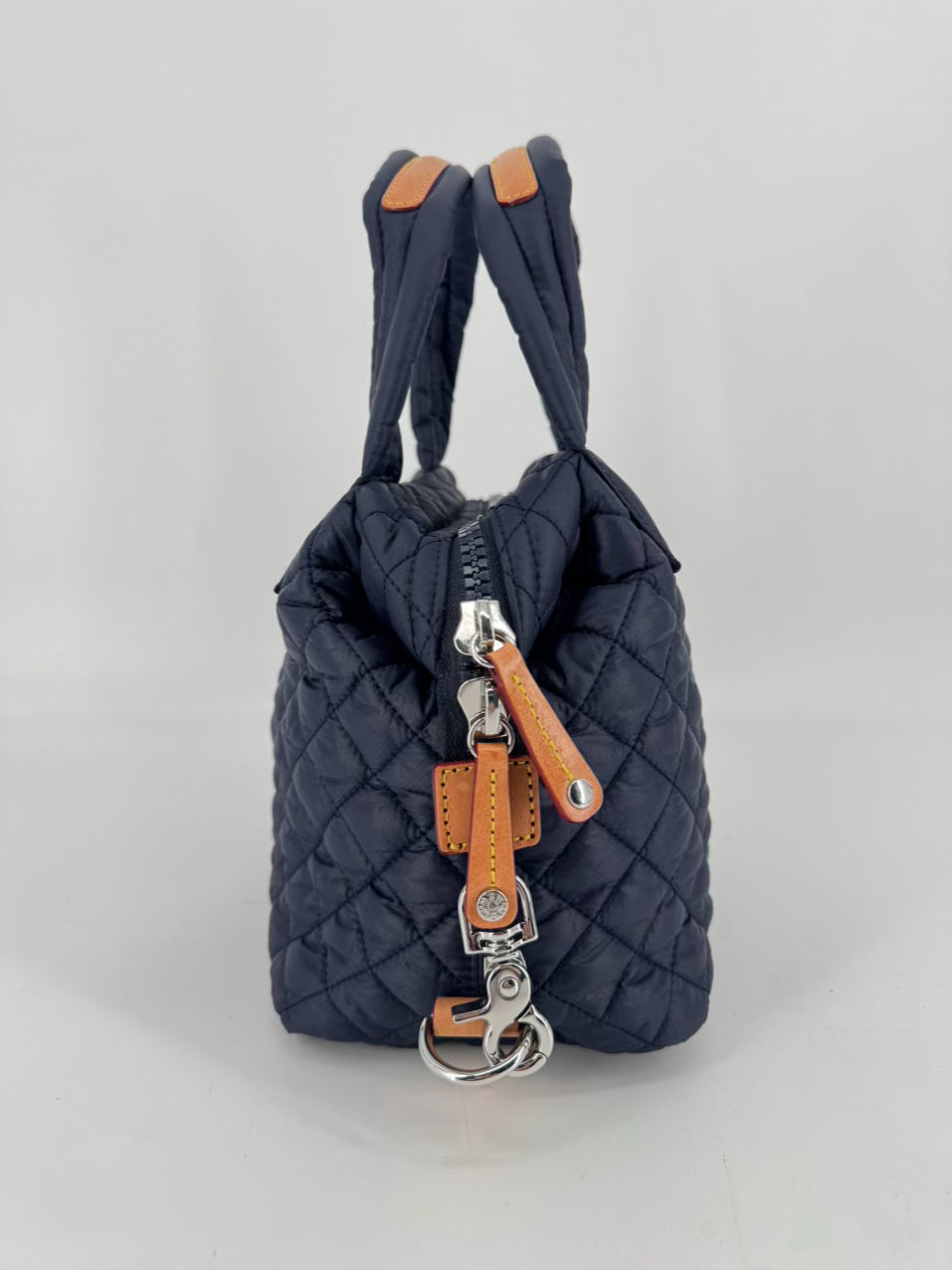 MZ WALLACE Navy Quilted Nylon Purse