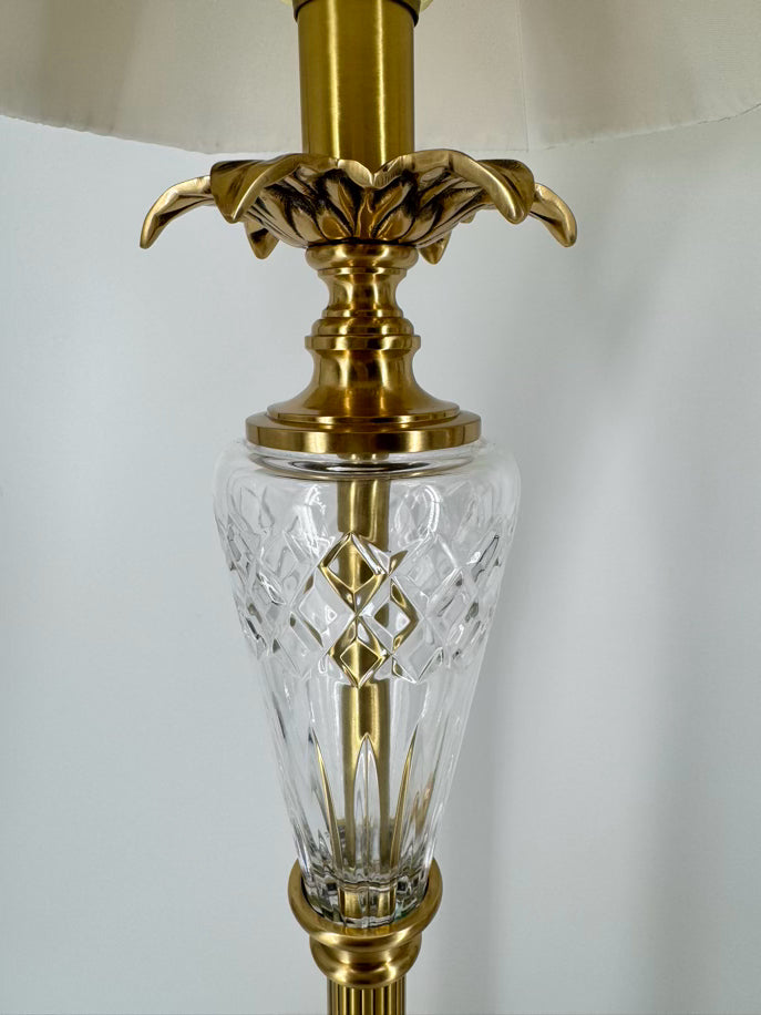 BOMBAY Brass & Glass Pair of Buffet Lamps