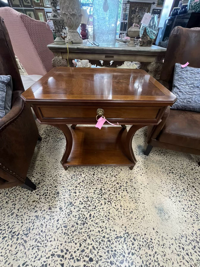BAKER Wood Occasional Table W/ Drawer
