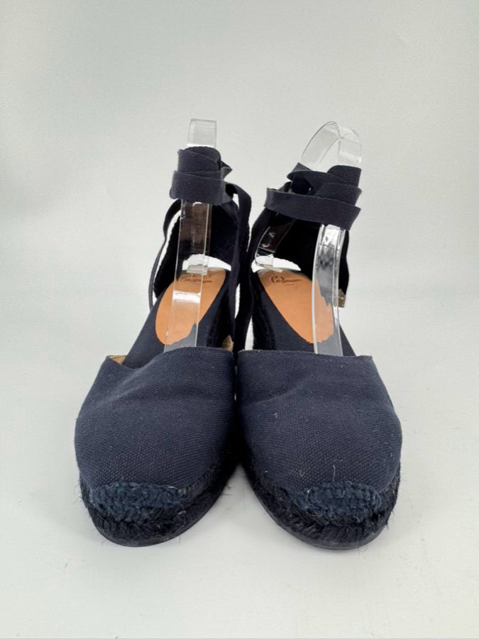CASTANER Size 39 Navy Canvas Espadrilles